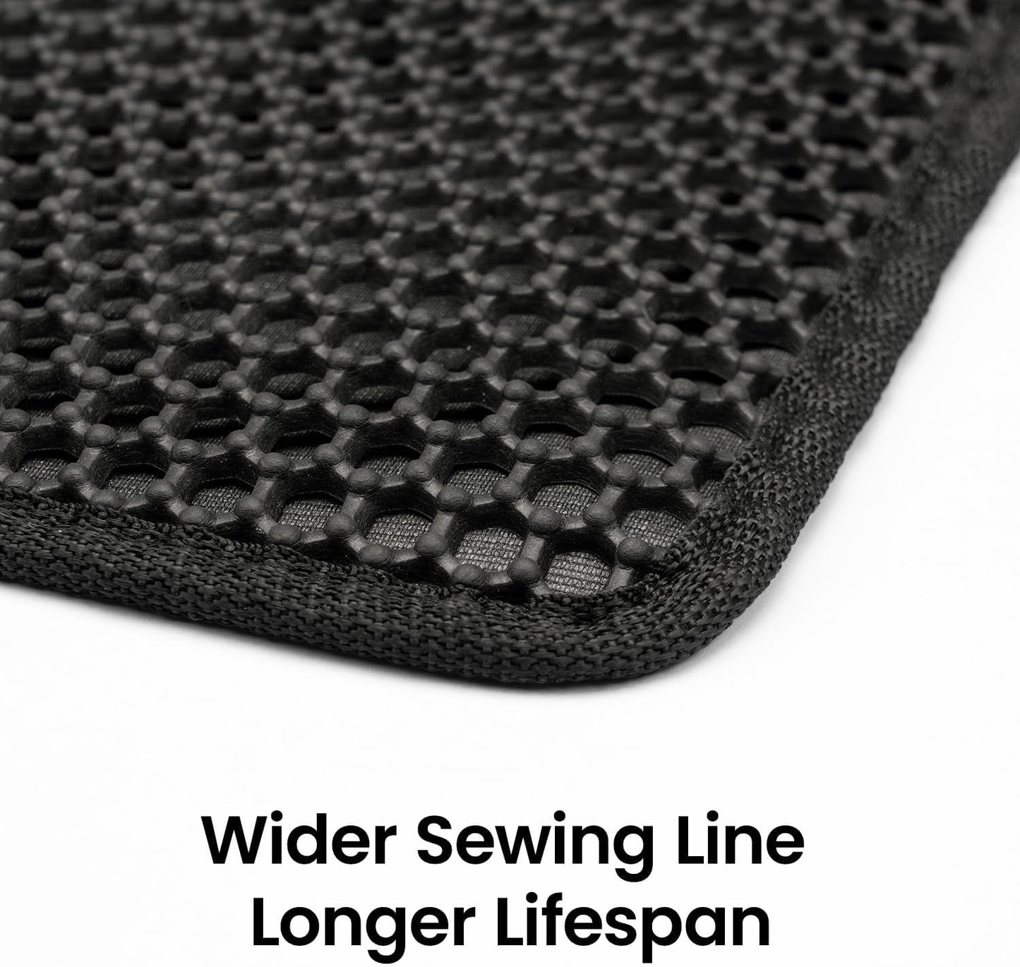 Compact Cat Litter Mat 23.6" x 14.6" for Small Spaces, Waterproof and Leakproof Back Layer, Honeycomb Design for Effective Litter Trapping, Washable and Easy to Clean, Black